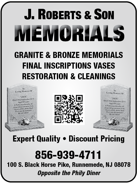 J. Roberts & Son Memorials — Coffee News featured advertisement